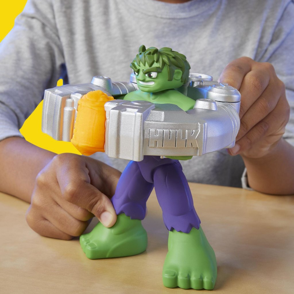 Play-doh marvel hulk smash squish legesæt - 4 lerpotter