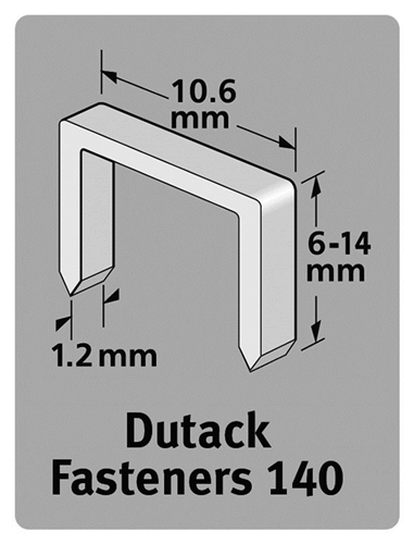 Dutack hæfteklammer serie 140 6mm 1000 stk (nml)