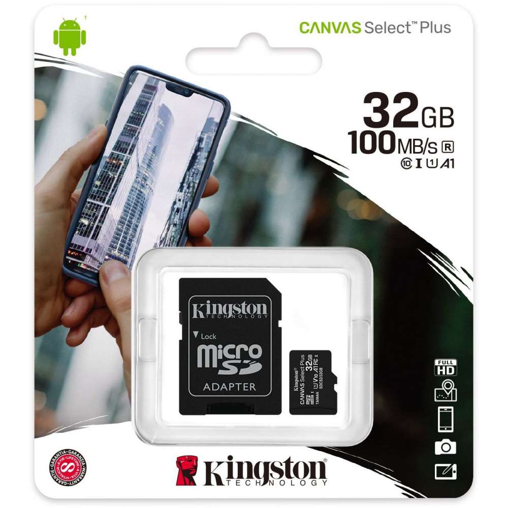 Kingston micro SD-kort 32GB med adapter