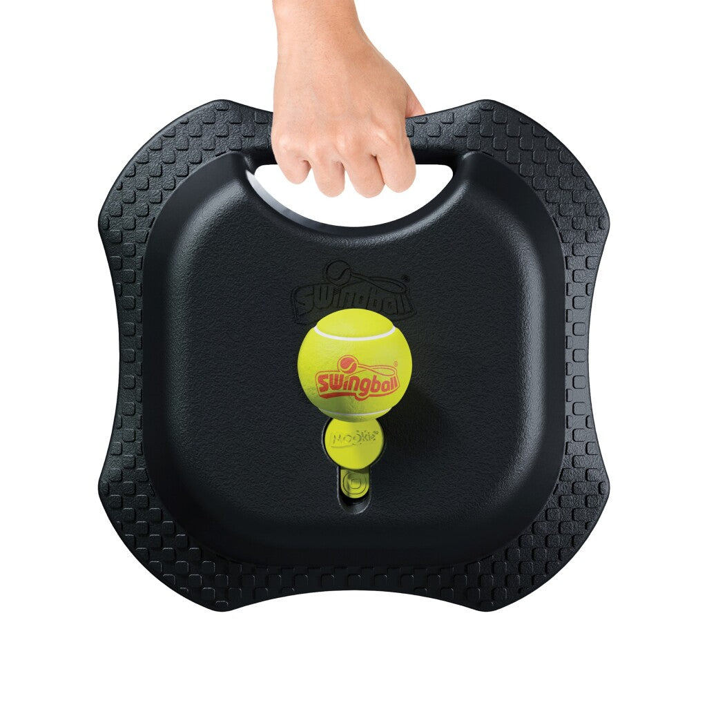 Mookie legetøj swingball reflex tennis pro - tennis træner pro med alle overflader base - sort gul