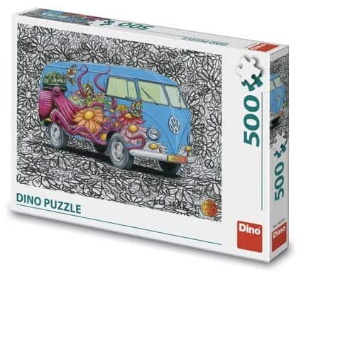 Dinotoys dino puslespil - hippier vw bus - 500 brikker