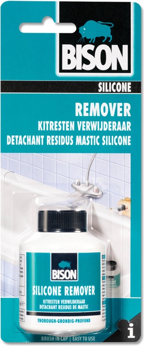 Bison silikone fugemasse fjerner krukke 100 ml, fjern grundigt fugemasse rester, sikker at bruge, nem at bruge, til fjernelse af fugemasse rester
