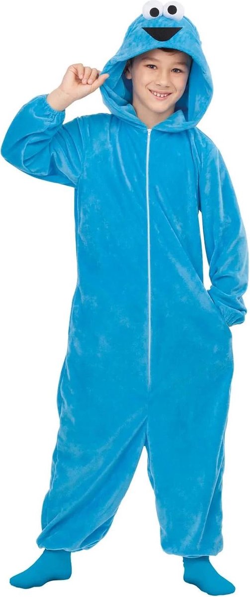 Mom funcompany onesie cookie monster kostume børnelicens - 5-6 år