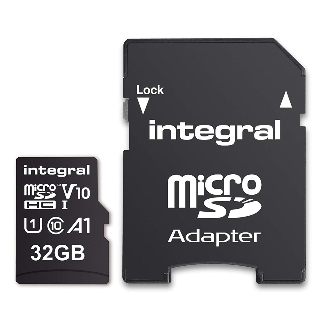 Integreret micro SDHC v10 100MB og 32GB