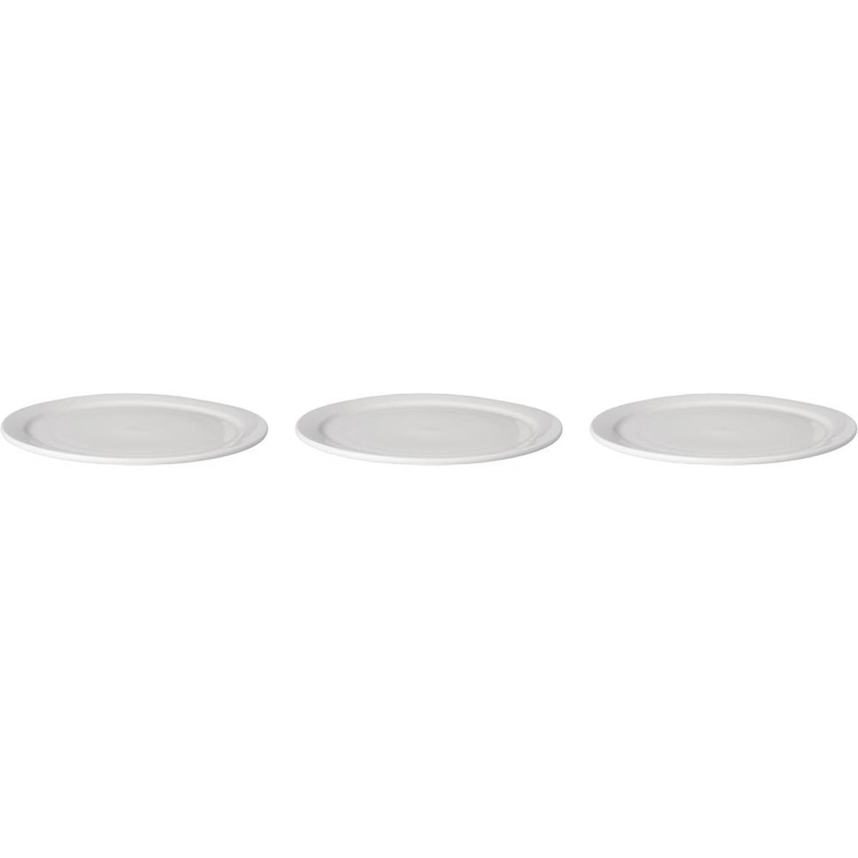 Mammoet tallerken smalkant bugetline porcelæn hvid 26 cm (sæt med 3)