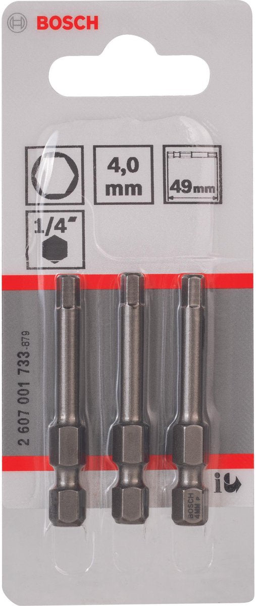 Bosch bit 1 4xh-tors er 4.0 3 49mm - 3 stk.