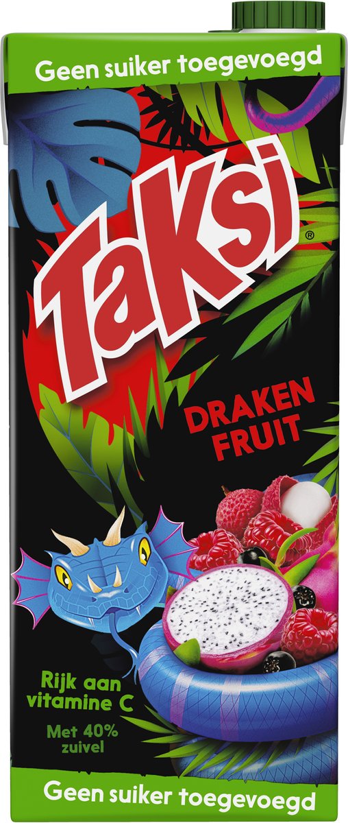 Taksi drakenfruit - fruitdrank met framboos en lychee - 8 x 1,5l