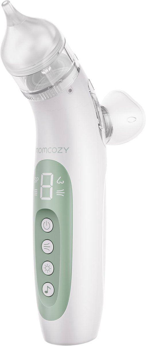 Momcozy breezyclear™ elektrisk næserens baby - 2-i-1 spray sugefunktion - næsesuger - baby næserenser