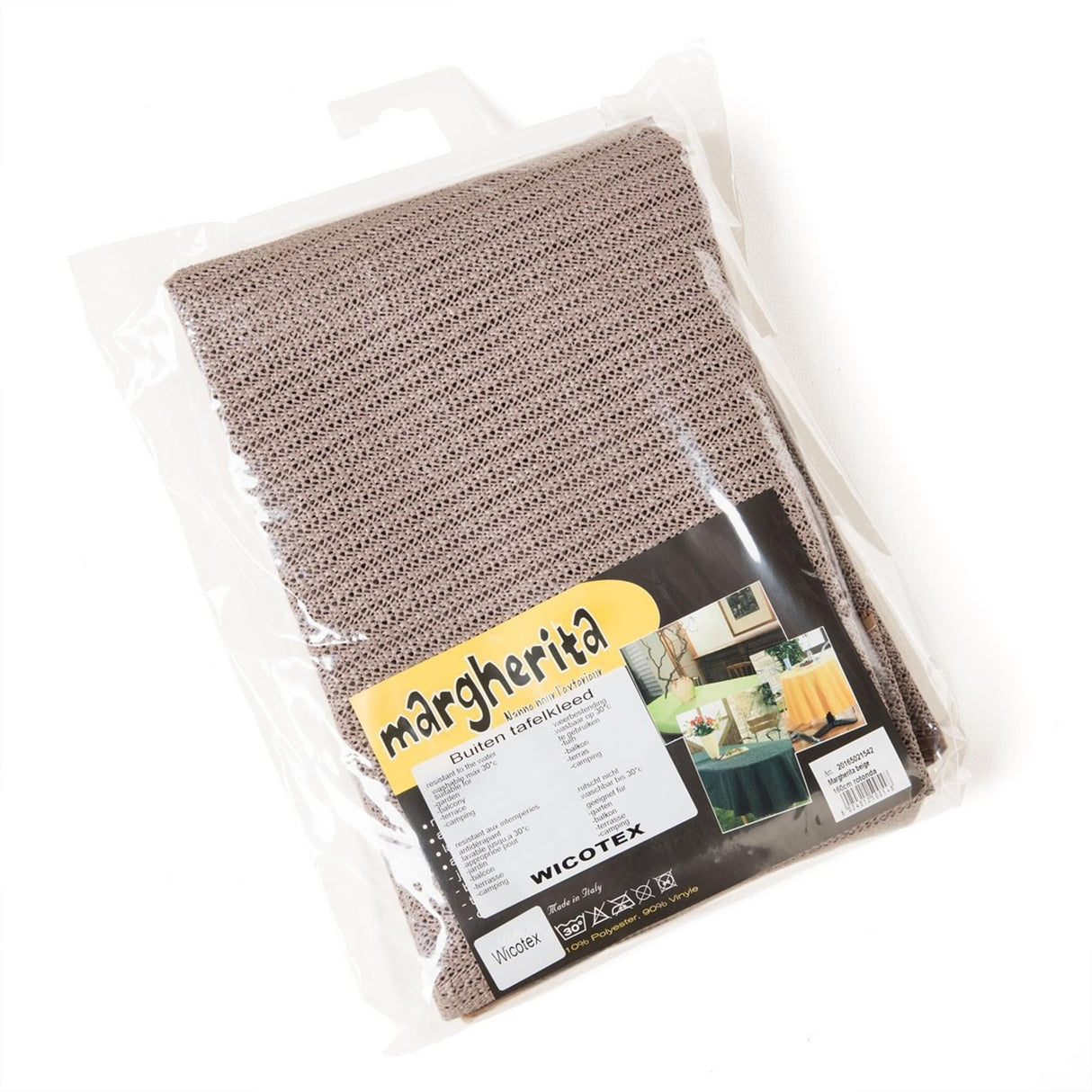 Wicotex dug margherita 160cm rund taupe