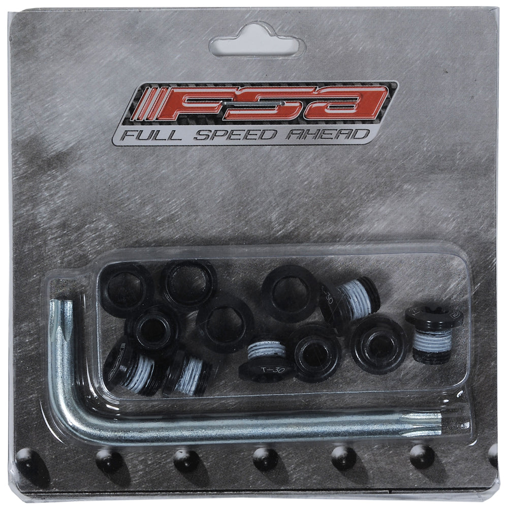 Fsa mtb kædering bolte torx sort (12 stk.)