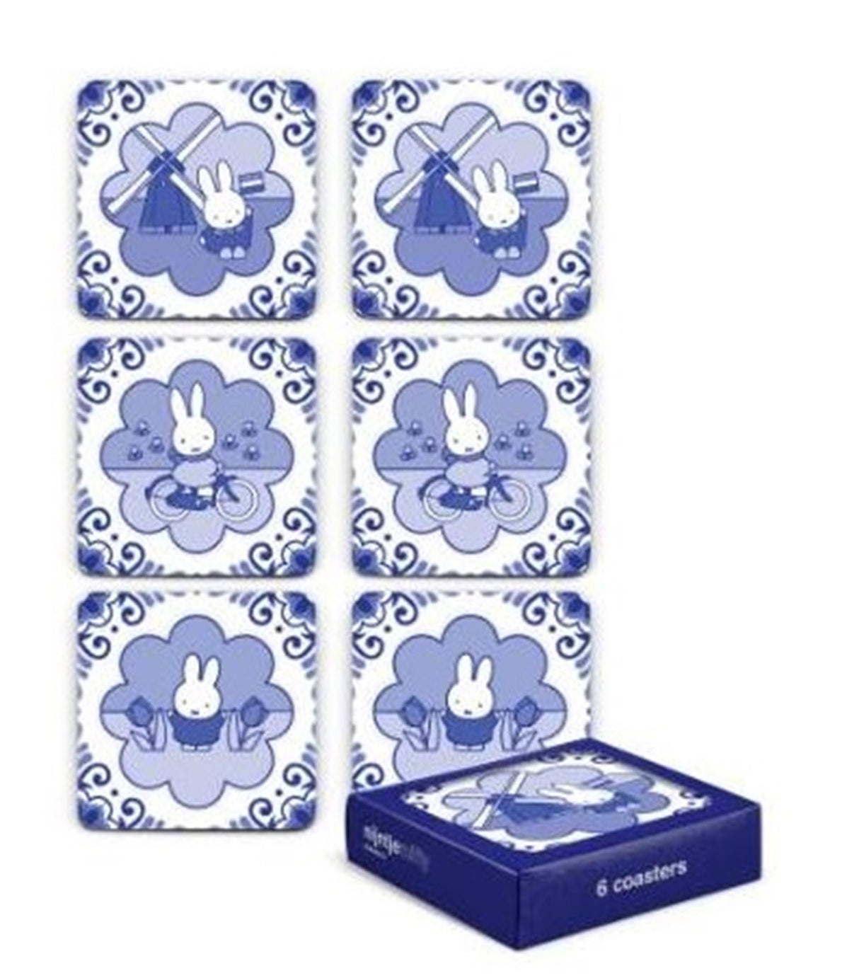 Miffy coasters souvenir mølle æske med 6 stk