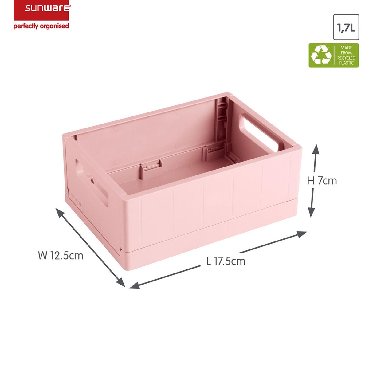 Sunware sigma home foldekasse 1,7l pink