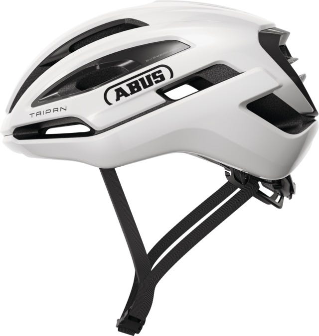 Abus cykelhjelm taipan skinnende hvid m - 54-58 cm - hvid - velegnet til brug på gruscykler - 275 g