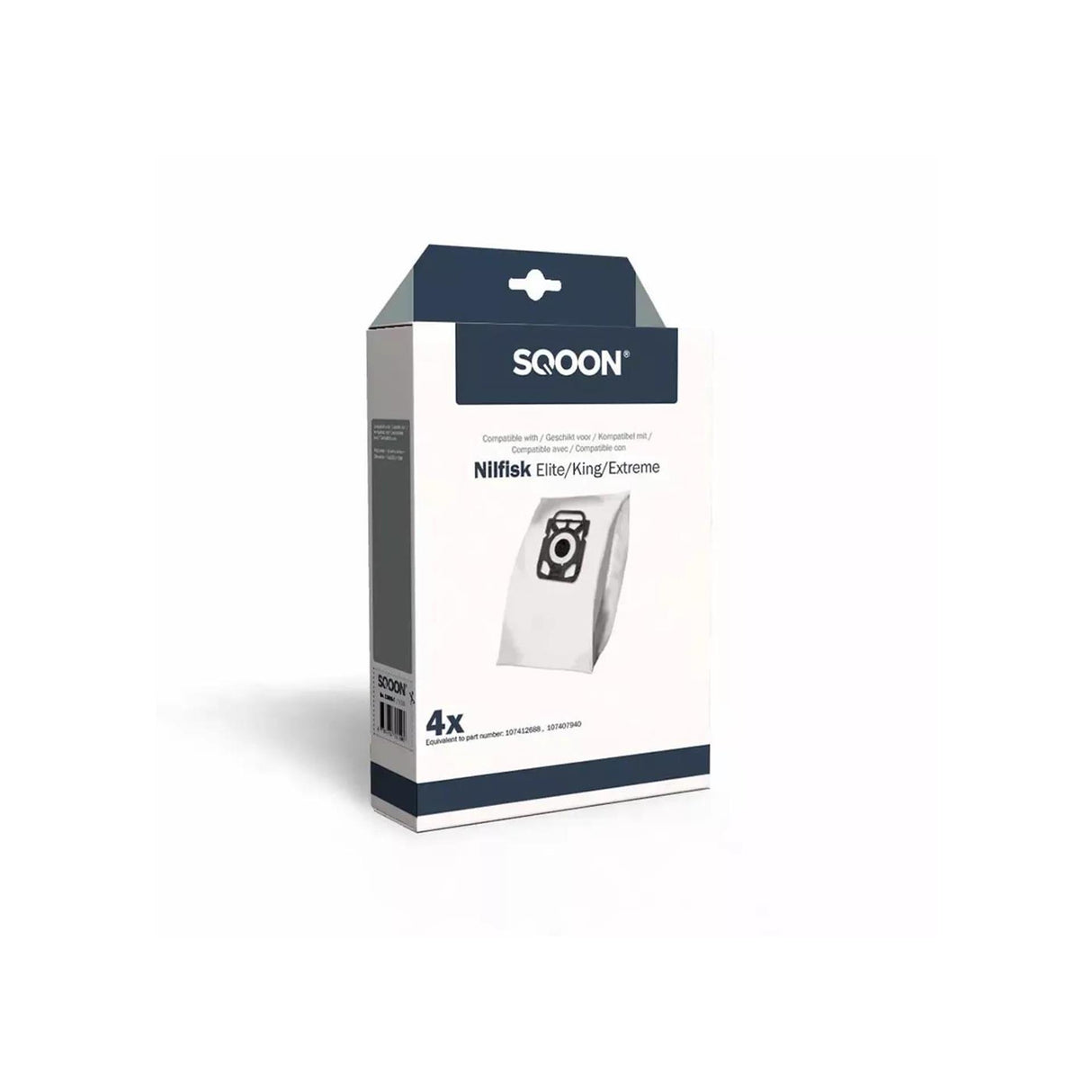 Sqoon stofzuigerzak nilfisk elite king extreme 3-d doos a 4 stuks