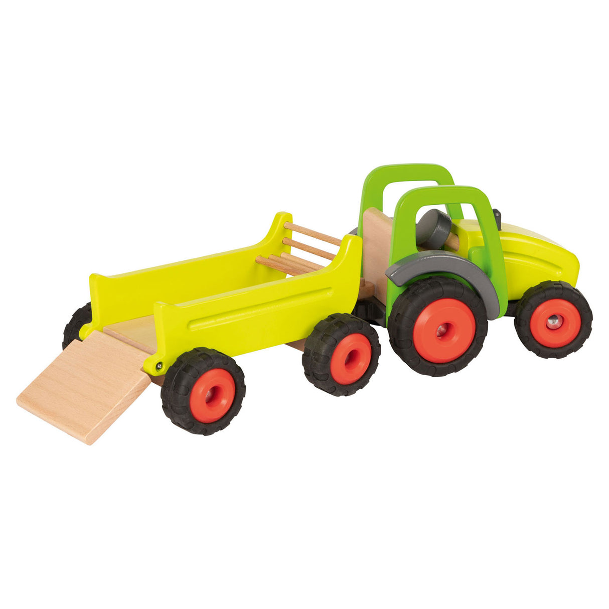 Goki trætraktor med trailer