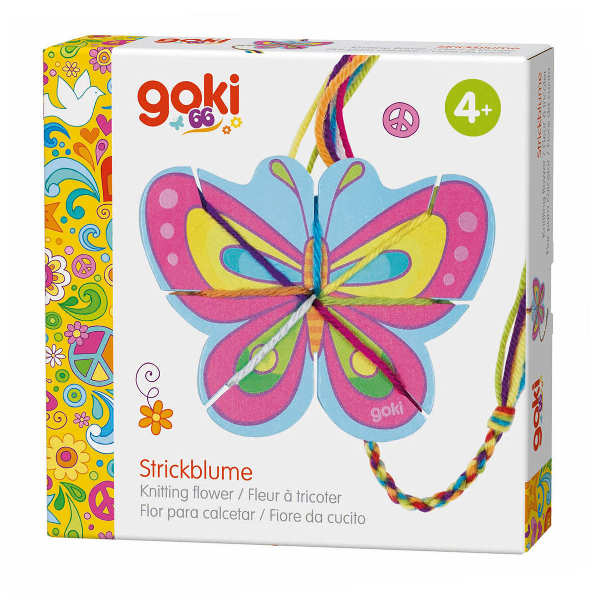 Goki strikke blomst og strikke sommerfugl