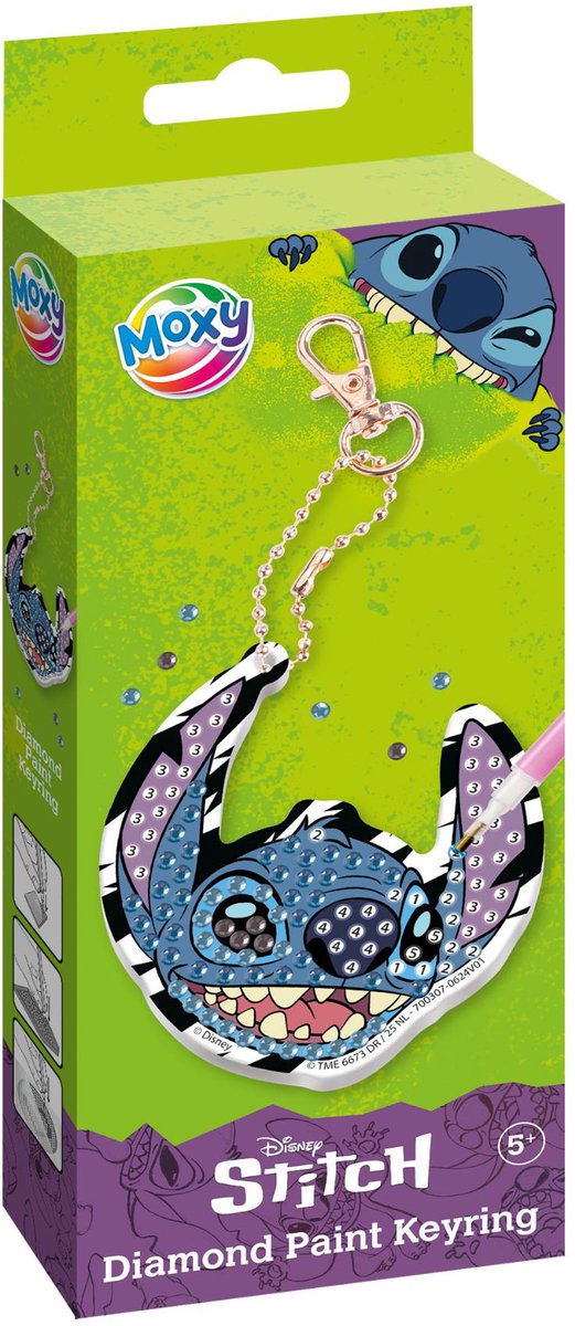 Moxy stitch diamant maleri nøglering