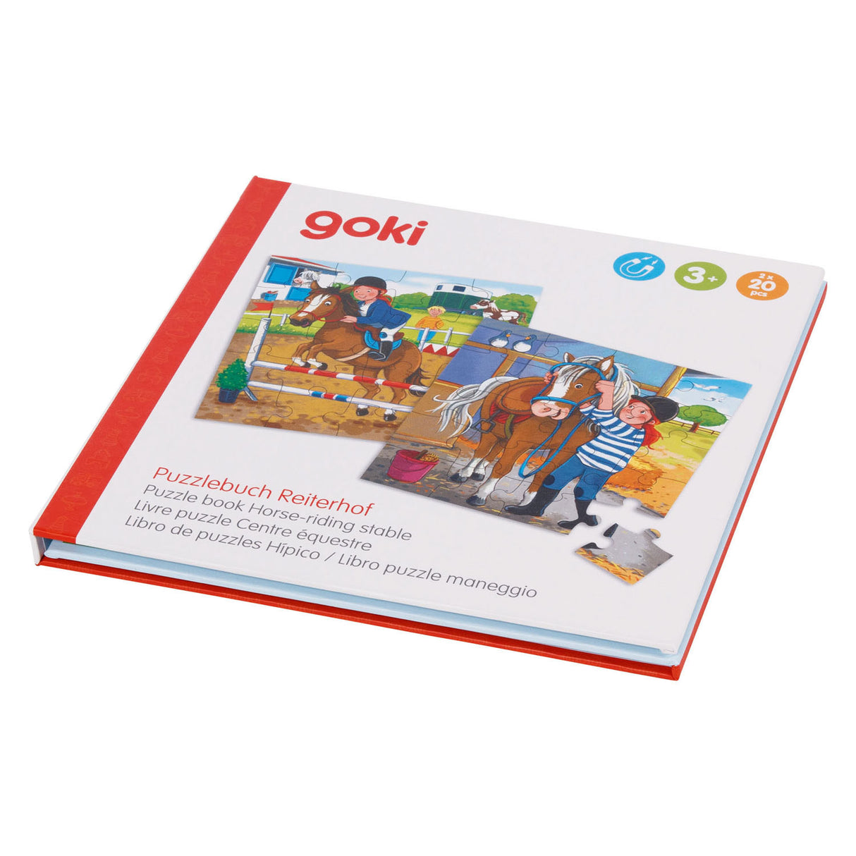 Goki Magnetic Jigsaw Puzzle Book Horse Stable, 40 ..