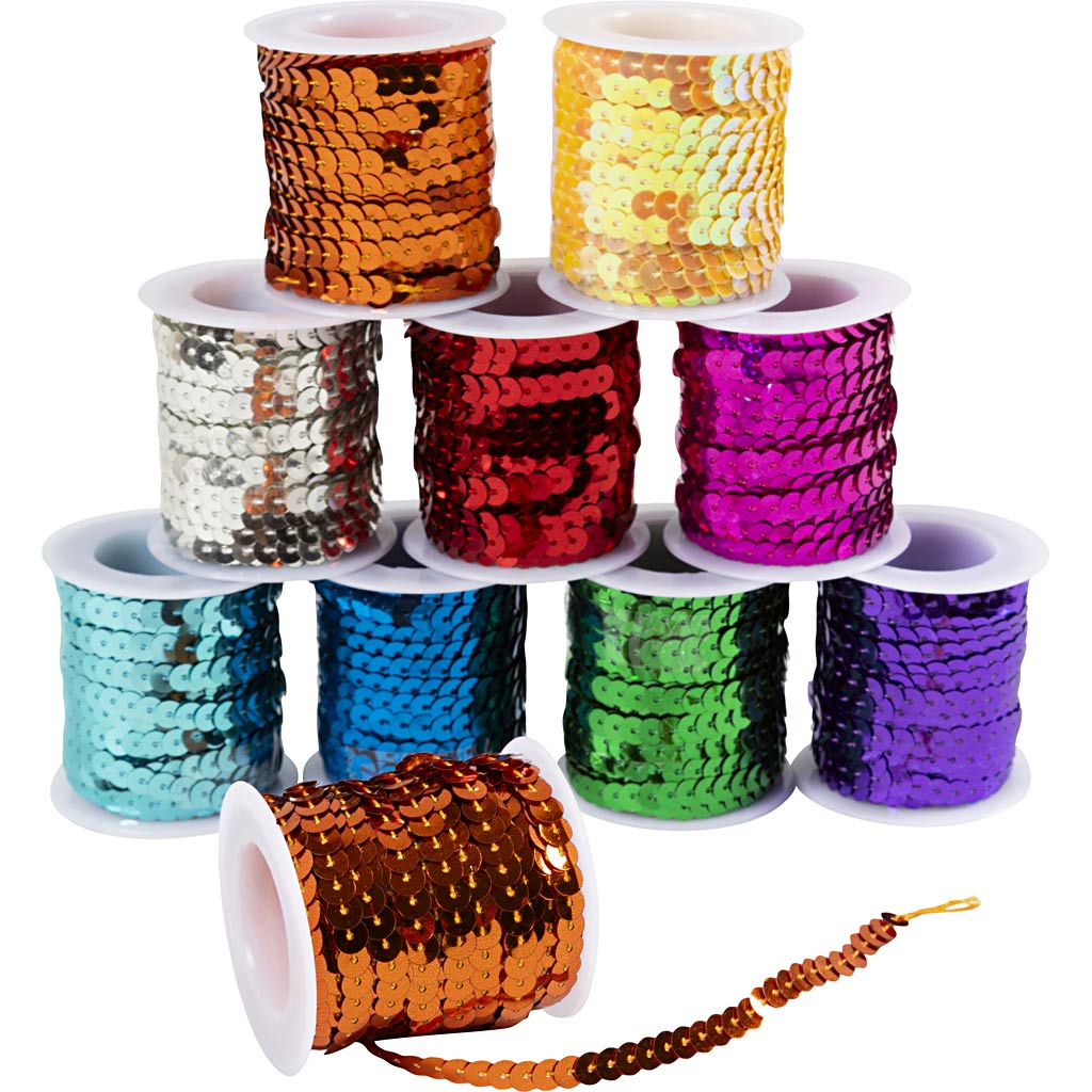 Https: www.cchobby.nl pailletter-bånd-b-5-mm-metallic-farver-100-m-10x10-m-1-boks