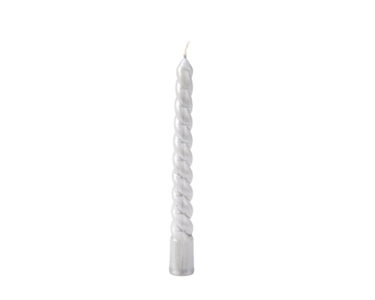 Decoris juletræslys sølv ø1,2x10cm sæt med 8 stk
