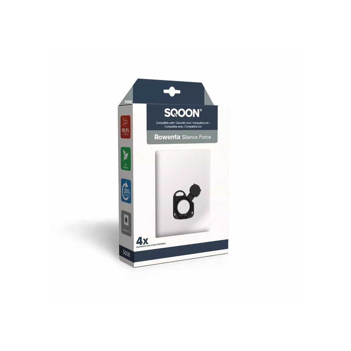 Sqoon støvsugerpose rowenta silence force x-trem æske á 4 stk