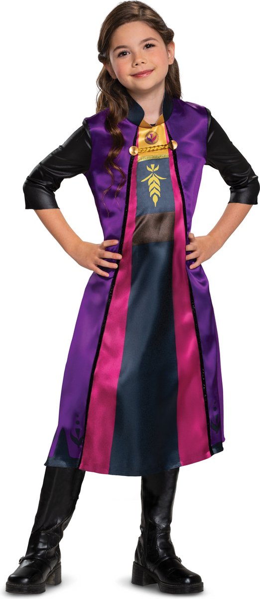 Disguise disney - frozen 2, anna traveling basic plus, størrelse m (7-8 år)
