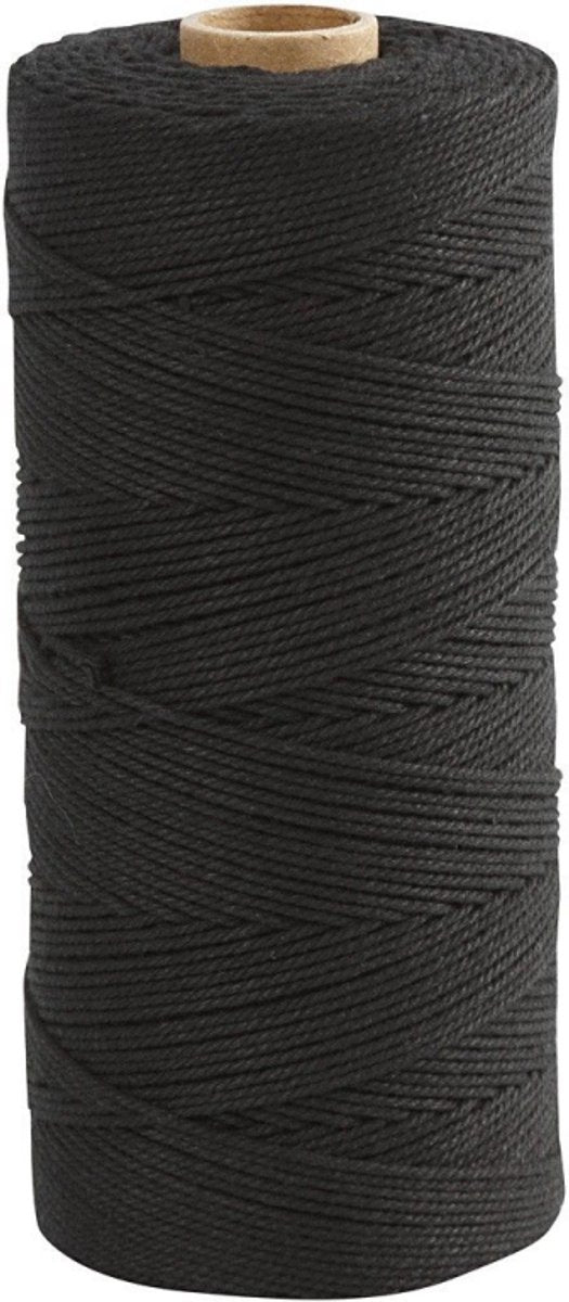 Creativ firma bomuldssnor 1 mm 315 m sort