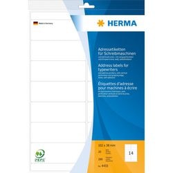 Adresselabel til skrivemaskiner herma