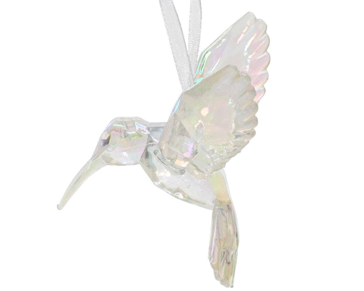 Decoris julevedhæng kolibri plast 10cm iris