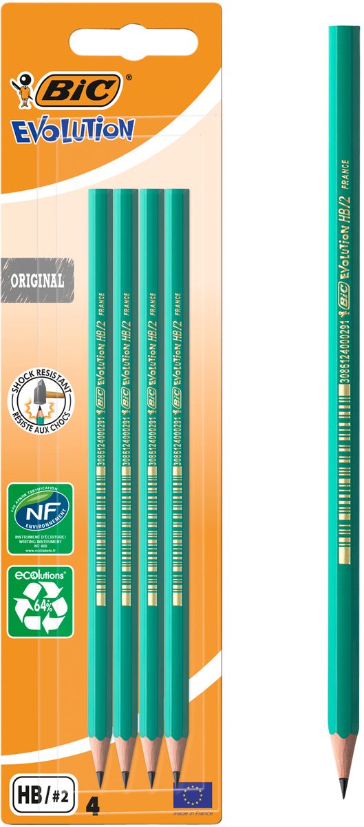 Bic conté blyant ecolutions evolution blister med 4 stk