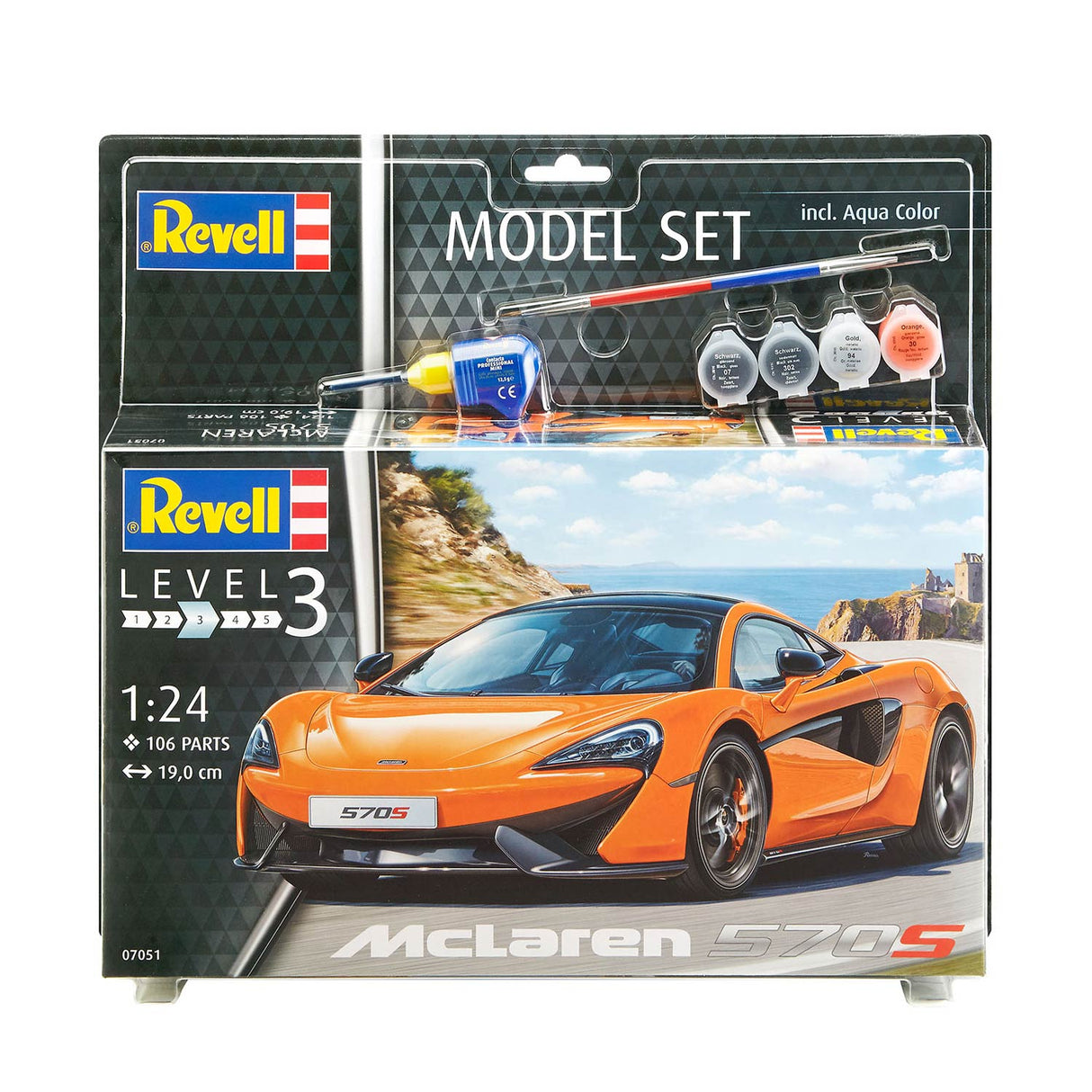 Revell modelsæt - McLaren 570s 106stk. - inkl. grundlæggende malingsfarver