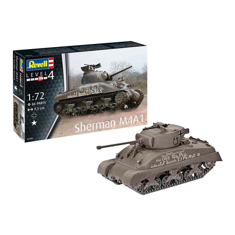 Revell modelsæt - sherman m4a1 1:72 - 86 stk.