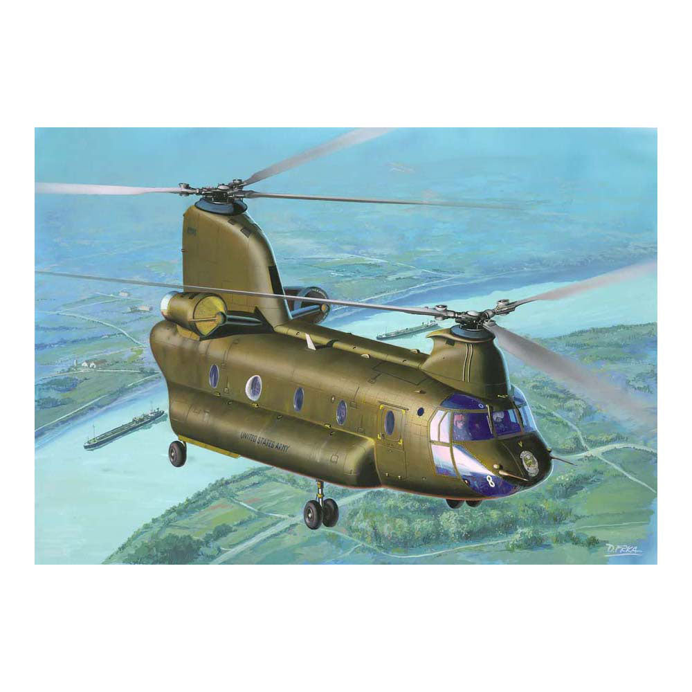 Revell modelbyggesæt militærkøretøjer - 03825 ch-47d chinook heli plastic - 1:144 - modelfremstilling