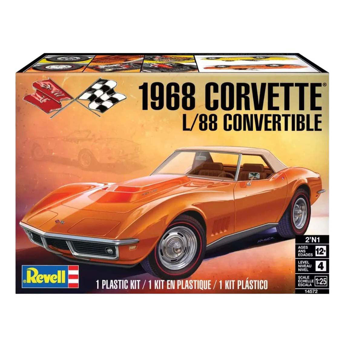 Revell modelsæt - '68 corvette l-88 roadster 1:24