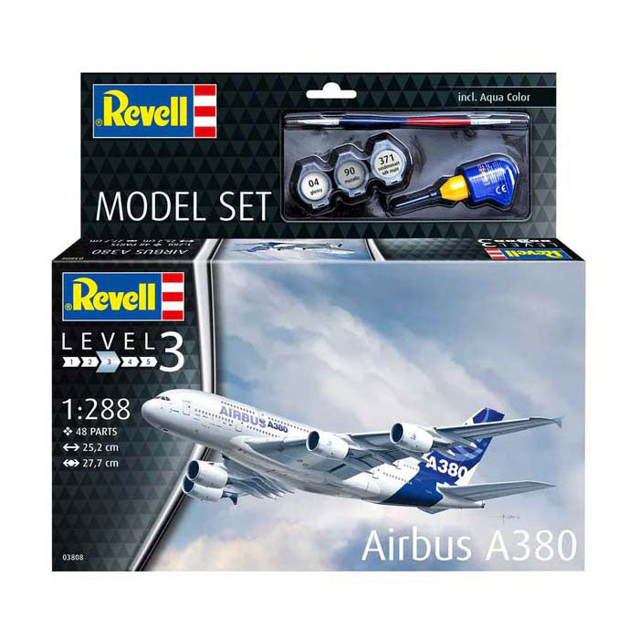 Revell modelsæt - airbus a380 1:288 - 48 stk. - inkl. grundlæggende malingsfarver