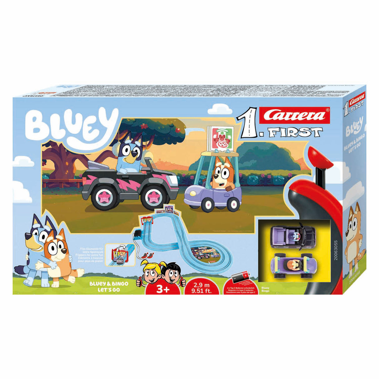 Carrera første racerbane - bluey vs. bingo let's go 2,9m