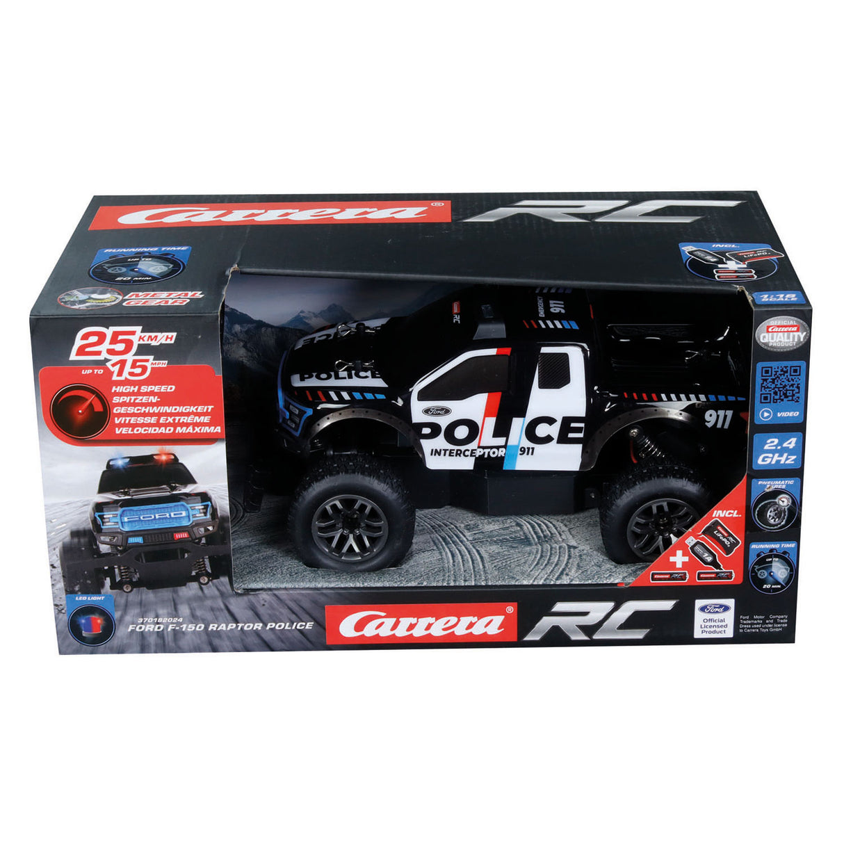 Carrera 2.4ghz ford f-150 raptor politi rc