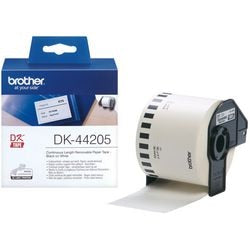Brevtape dk44205 brother 64mmx30.48mtr selvklæbende hvid