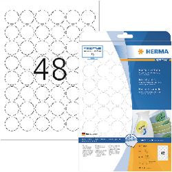 Herma 4387 etiketter hvidt løsøre fjernet. ø 30 a4 1200 stk.