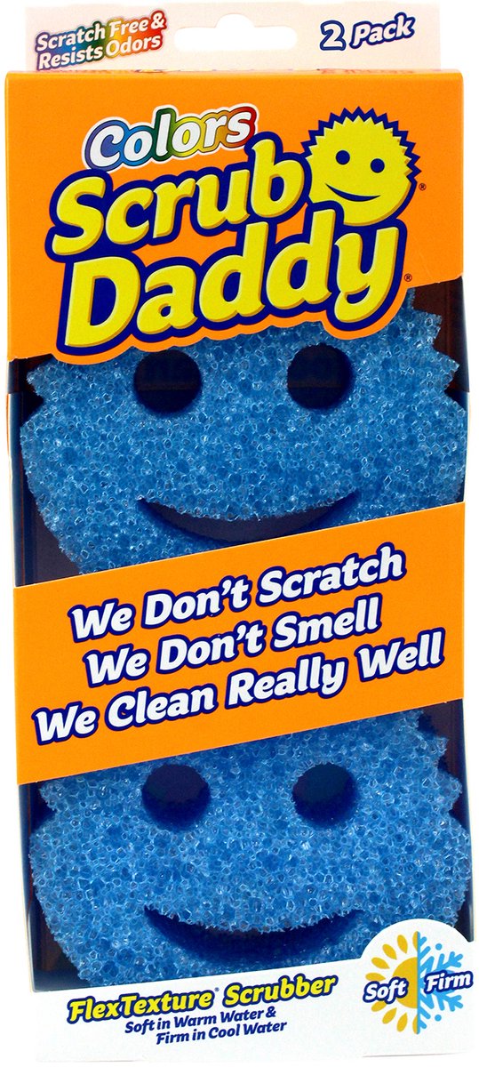 Skrub daddy rengøringssvamp – blå – 2 stk