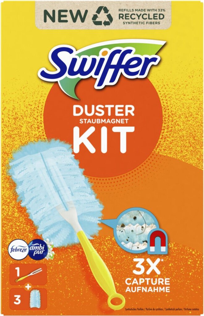 Swiffer duster støvklude startsæt + 3 febreze refills