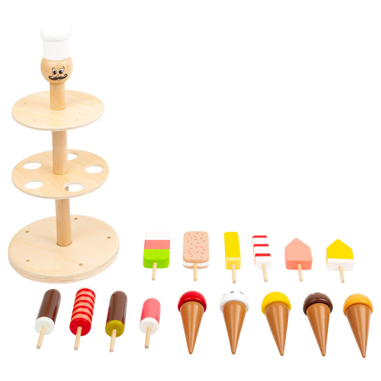 Lille fod - Træ Luigi Ice Cream Stall, 16dlg.