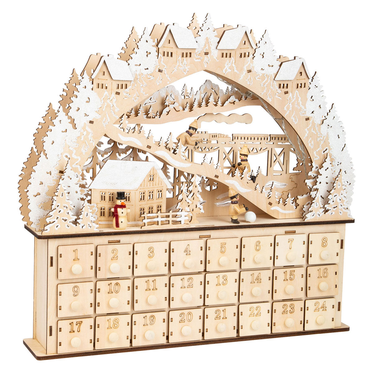 Lille fod - adventskalenderski i træ