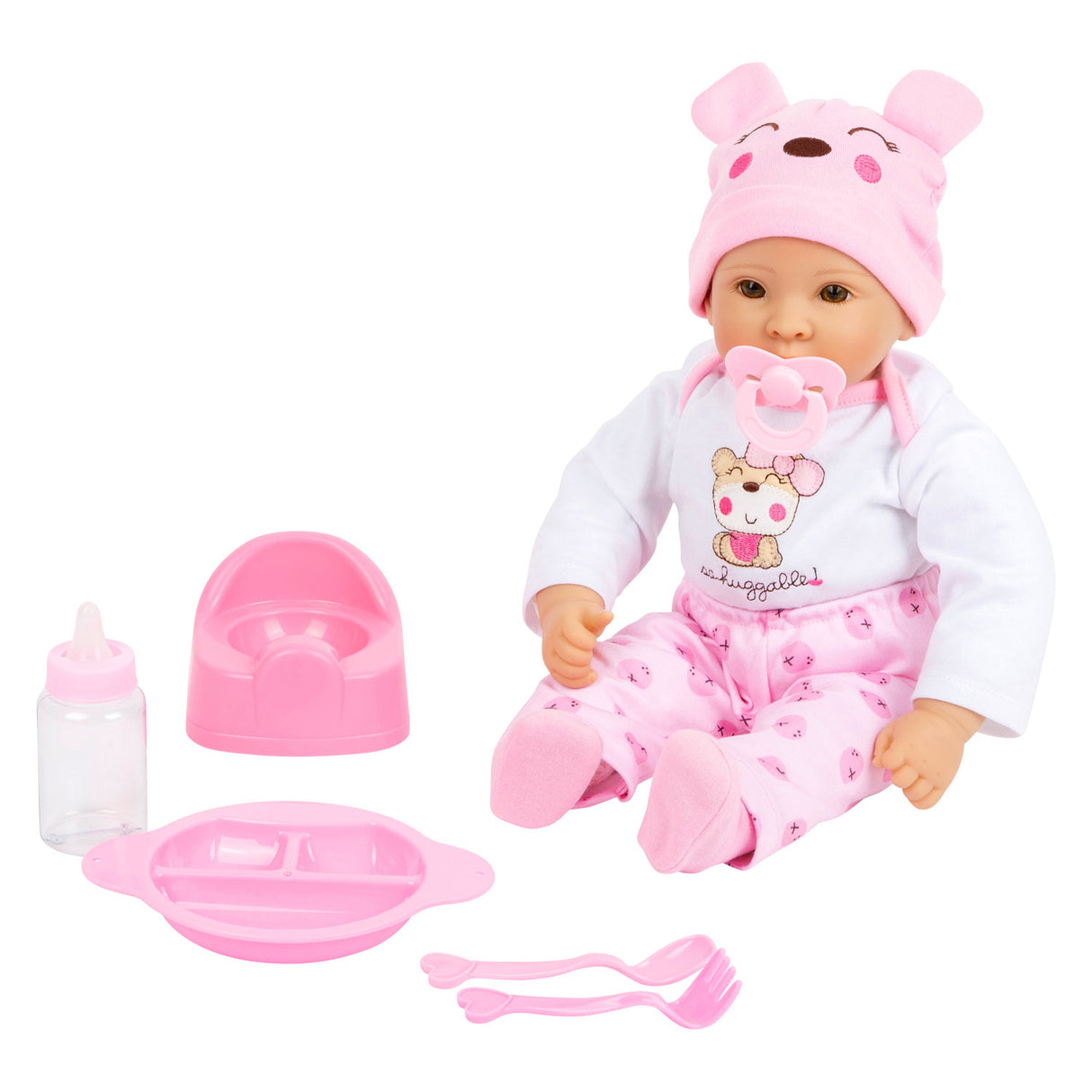Lille fod - babydukke Marie med tilbehør, 7 stk.