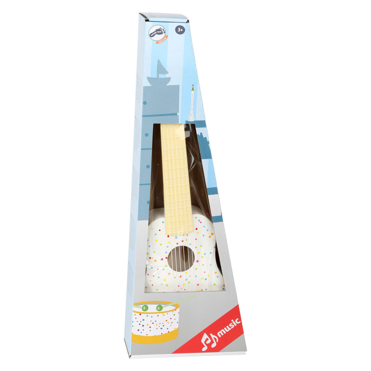 Lille fod - træguitar med prikker, 53cm