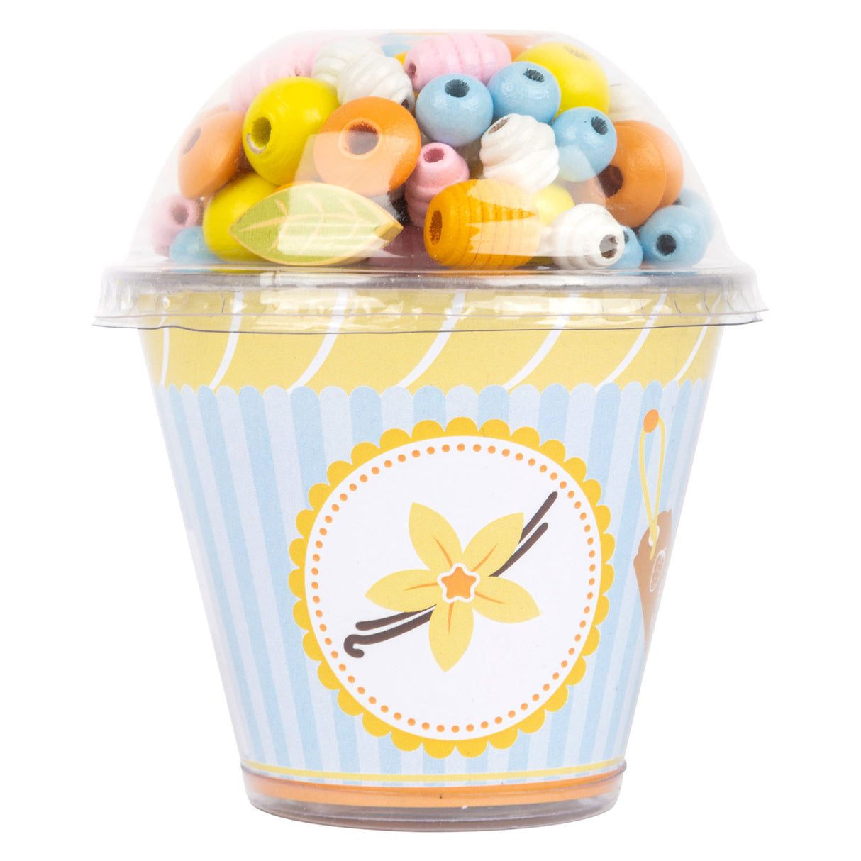 Lille fod - træperler smykkefremstilling cupcake