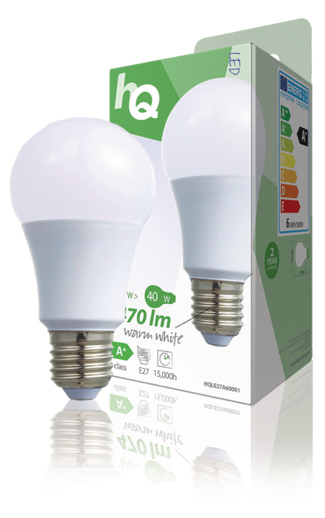 HQ LE27A60001 LED-lampe A60 E27 6,5 W 470 lm 2.700 K