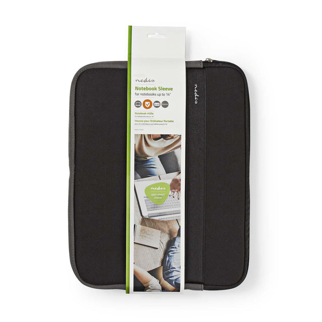 Nedis nbse13100bk notebook sleeve 13 - 14 neopren sort antracit
