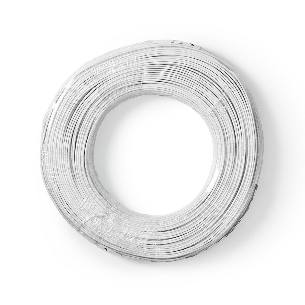 Nedis cagw0500wt1000 højttalerkabel 2x 0,50 mm2 100 m folie emballage hvid