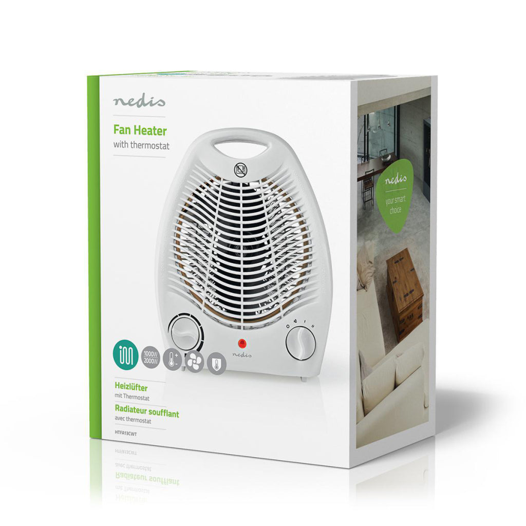 Nedis HTFA13CWT varmeblæser 2000 W termostat
